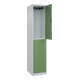 C+P Doppelstock-Spind Classic PLUS, 1 Abteil, 1850x400x500mm, 7035/6011 Verschluss Zylinderschloss-2
