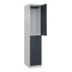 C+P Doppelstock-Spind Classic PLUS, 1 Abteil, 1850x400x500mm, 7035/7016 Verschluss Zylinderschloss-2