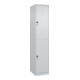 C+P Doppelstock-Spind Classic PLUS, 1 Abteil, 1850x400x500mm, 7035/7035 Verschluss Sicherheits-Drehriegel-1