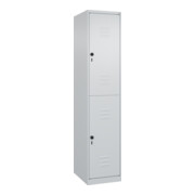 C+P Doppelstock-Spind Classic PLUS, 1 Abteil, 1850x400x500mm, 7035/7035 Verschluss Sicherheits-Drehriegel