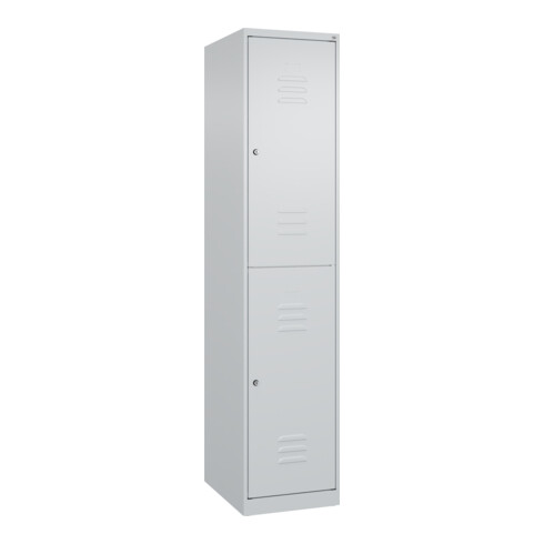 C+P Doppelstock-Spind Classic PLUS, 1 Abteil, 1850x400x500mm, 7035/7035 Verschluss Zylinderschloss