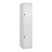 C+P Doppelstock-Spind Classic PLUS, 1 Abteil, 1850x400x500mm, 9016/9016 Verschluss Sicherheits-Drehriegel
