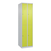 C+P Doppelstock-Spind Classic PLUS, 2 Abteile, 1850x500x500mm, 7035/0024 Verschluss Zylinderschloss