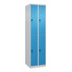 C+P Doppelstock-Spind Classic PLUS, 2 Abteile, 1850x500x500mm, 7035/5012 Verschluss Sicherheits-Drehriegel-1