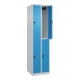 C+P Doppelstock-Spind Classic PLUS, 2 Abteile, 1850x500x500mm, 7035/5012 Verschluss Sicherheits-Drehriegel-2
