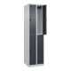 C+P Doppelstock-Spind Classic PLUS, 2 Abteile, 1850x500x500mm, 7035/7016 Verschluss Sicherheits-Drehriegel-2