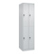 C+P Doppelstock-Spind Classic PLUS, 2 Abteile, 1850x500x500mm, 7035/7035 Verschluss Sicherheits-Drehriegel-1