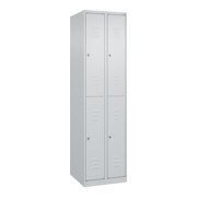 C+P Doppelstock-Spind Classic PLUS, 2 Abteile, 1850x500x500mm, 7035/7035 Verschluss Zylinderschloss