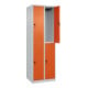 C+P Doppelstock-Spind Classic PLUS, 2 Abteile, 1850x600x500mm, 7035/2004 Verschluss Sicherheits-Drehriegel