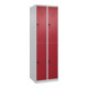 C+P Doppelstock-Spind Classic PLUS, 2 Abteile, 1850x600x500mm, 7035/3003 Verschluss Sicherheits-Drehriegel-1