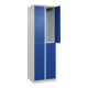 C+P Doppelstock-Spind Classic PLUS, 2 Abteile, 1850x600x500mm, 7035/5010 Verschluss Zylinderschloss-2