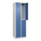 C+P Doppelstock-Spind Classic PLUS, 2 Abteile, 1850x600x500mm, 7035/5023 Verschluss Zylinderschloss