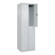 C+P Doppelstock-Spind Classic PLUS, 2 Abteile, 1850x600x500mm, 7035/7035 Verschluss Zylinderschloss-2