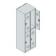C+P Doppelstock-Spind Classic PLUS, 2 Abteile, 1850x600x500mm, 9016/9016 Verschluss Sicherheits-Drehriegel