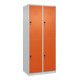 C+P Doppelstock-Spind Classic PLUS, 2 Abteile, 1850x800x500mm, 7035/2004 Verschluss Sicherheits-Drehriegel-1