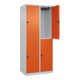 C+P Doppelstock-Spind Classic PLUS, 2 Abteile, 1850x800x500mm, 7035/2004 Verschluss Sicherheits-Drehriegel-2