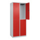 C+P Doppelstock-Spind Classic PLUS, 2 Abteile, 1850x800x500mm, 7035/3020 Verschluss Zylinderschloss-2