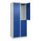 C+P Doppelstock-Spind Classic PLUS, 2 Abteile, 1850x800x500mm, 7035/5010 Verschluss Zylinderschloss