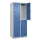 C+P Doppelstock-Spind Classic PLUS, 2 Abteile, 1850x800x500mm, 7035/5023 Verschluss Sicherheits-Drehriegel-2