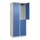 C+P Doppelstock-Spind Classic PLUS, 2 Abteile, 1850x800x500mm, 7035/5023 Verschluss Zylinderschloss-2