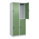 C+P Doppelstock-Spind Classic PLUS, 2 Abteile, 1850x800x500mm, 7035/6011 Verschluss Sicherheits-Drehriegel-2