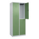 C+P Doppelstock-Spind Classic PLUS, 2 Abteile, 1850x800x500mm, 7035/6011 Verschluss Zylinderschloss
