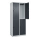 C+P Doppelstock-Spind Classic PLUS, 2 Abteile, 1850x800x500mm, 7035/7016 Verschluss Sicherheits-Drehriegel-2