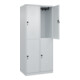 C+P Doppelstock-Spind Classic PLUS, 2 Abteile, 1850x800x500mm, 7035/7035 Verschluss Sicherheits-Drehriegel-2