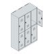 C+P Doppelstock-Spind Classic PLUS, 3 Abteile, 1850x1200x500mm, 7035/2004 Verschluss Sicherheits-Drehriegel