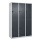 C+P Doppelstock-Spind Classic PLUS, 3 Abteile, 1850x1200x500mm, 7035/7016 Verschluss Sicherheits-Drehriegel-1