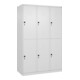 C+P Doppelstock-Spind Classic PLUS, 3 Abteile, 1850x1200x500mm, 9016/9016 Verschluss Sicherheits-Drehriegel-1