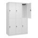 C+P Doppelstock-Spind Classic PLUS, 3 Abteile, 1850x1200x500mm, 9016/9016 Verschluss Sicherheits-Drehriegel-2