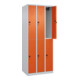 C+P Doppelstock-Spind Classic PLUS, 3 Abteile, 1850x750x500mm, 7035/2004 Verschluss Sicherheits-Drehriegel-2