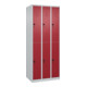 C+P Doppelstock-Spind Classic PLUS, 3 Abteile, 1850x750x500mm, 7035/3003 Verschluss Sicherheits-Drehriegel-1