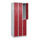 C+P Doppelstock-Spind Classic PLUS, 3 Abteile, 1850x750x500mm, 7035/3003 Verschluss Sicherheits-Drehriegel-2