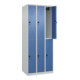 C+P Doppelstock-Spind Classic PLUS, 3 Abteile, 1850x750x500mm, 7035/5023 Verschluss Sicherheits-Drehriegel-2