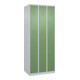 C+P Doppelstock-Spind Classic PLUS, 3 Abteile, 1850x750x500mm, 7035/6011 Verschluss Zylinderschloss-1