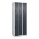 C+P Doppelstock-Spind Classic PLUS, 3 Abteile, 1850x750x500mm, 7035/7016 Verschluss Sicherheits-Drehriegel-1