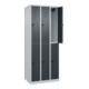 C+P Doppelstock-Spind Classic PLUS, 3 Abteile, 1850x750x500mm, 7035/7016 Verschluss Sicherheits-Drehriegel