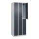 C+P Doppelstock-Spind Classic PLUS, 3 Abteile, 1850x750x500mm, 7035/7016 Verschluss Zylinderschloss