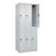 C+P Doppelstock-Spind Classic PLUS, 3 Abteile, 1850x750x500mm, 7035/7035 Verschluss Sicherheits-Drehriegel-2