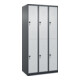 C+P Doppelstock-Spind Classic PLUS, 3 Abteile, 1850x900x500mm, 7016/7035 Verschluss Sicherheits-Drehriegel-1