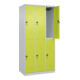 C+P Doppelstock-Spind Classic PLUS, 3 Abteile, 1850x900x500mm, 7035/0024 Verschluss Sicherheits-Drehriegel-2