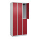 C+P Doppelstock-Spind Classic PLUS, 3 Abteile, 1850x900x500mm, 7035/3003 Verschluss Zylinderschloss-2