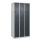 C+P Doppelstock-Spind Classic PLUS, 3 Abteile, 1850x900x500mm, 7035/7016 Verschluss Sicherheits-Drehriegel-1