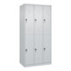 C+P Doppelstock-Spind Classic PLUS, 3 Abteile, 1850x900x500mm, 7035/7035 Verschluss Sicherheits-Drehriegel-1