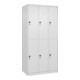 C+P Doppelstock-Spind Classic PLUS, 3 Abteile, 1850x900x500mm, 9016/9016 Verschluss Sicherheits-Drehriegel-1
