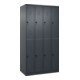 C+P Doppelstock-Spind Classic PLUS, 4 Abteile, 1850x1000x500mm, 7016/7016 Verschluss Sicherheits-Drehriegel-1