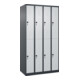 C+P Doppelstock-Spind Classic PLUS, 4 Abteile, 1850x1000x500mm, 7016/7035 Verschluss Sicherheits-Drehriegel-1