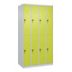 C+P Doppelstock-Spind Classic PLUS, 4 Abteile, 1850x1000x500mm, 7035/0024 Verschluss Sicherheits-Drehriegel-1